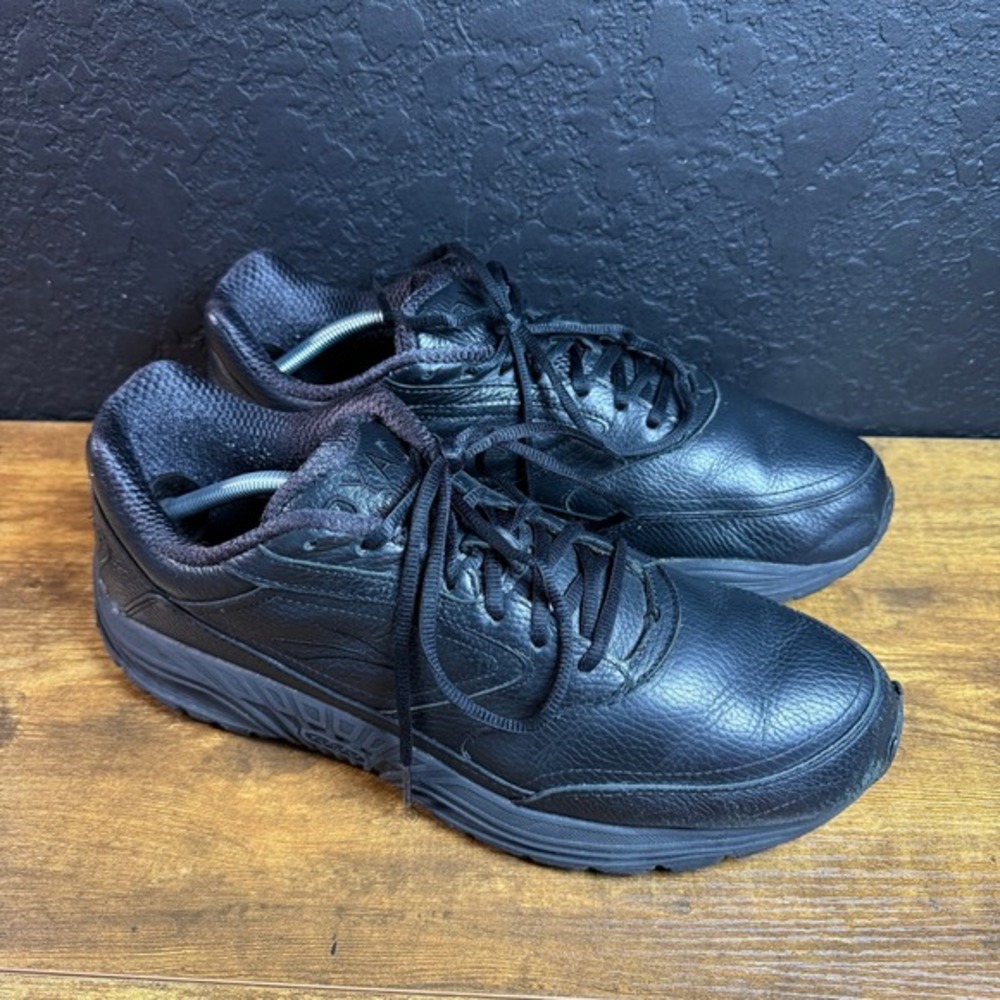 Brooks Addiction Walker 1101911D001 Black Leather Walking Shoes‎ Mens Size 13